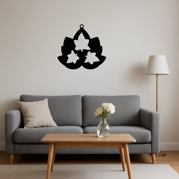 Floral Motifli MDF Dekoratif İç Mekan Tablosu - Resim 4