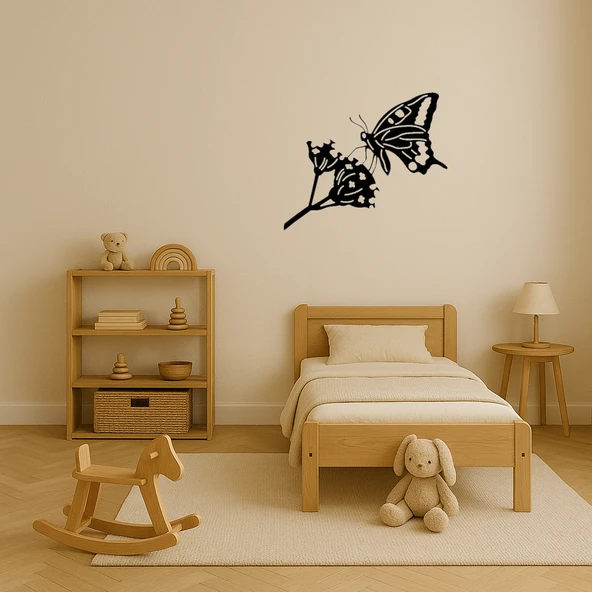 Modern Kelebek Figürlü Dekoratif Tablolar - Resim 2