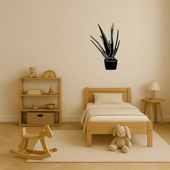 Aloe Vera Bitkisi MDF Dekoratif Tablo - Resim 3