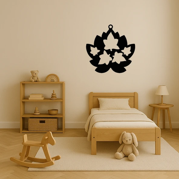 Çiçek Desenli MDF Dekoratif Tablo - Resim 3