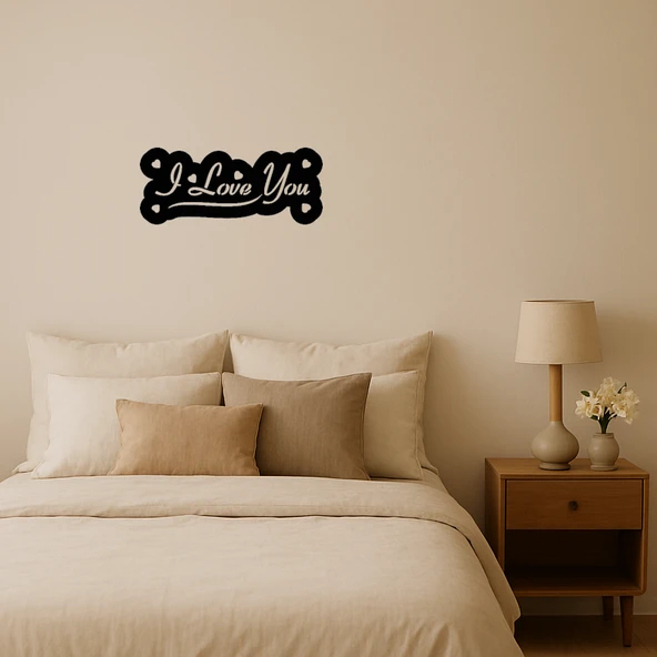 I Love You Zarif Duvar Dekoru ürün görseli