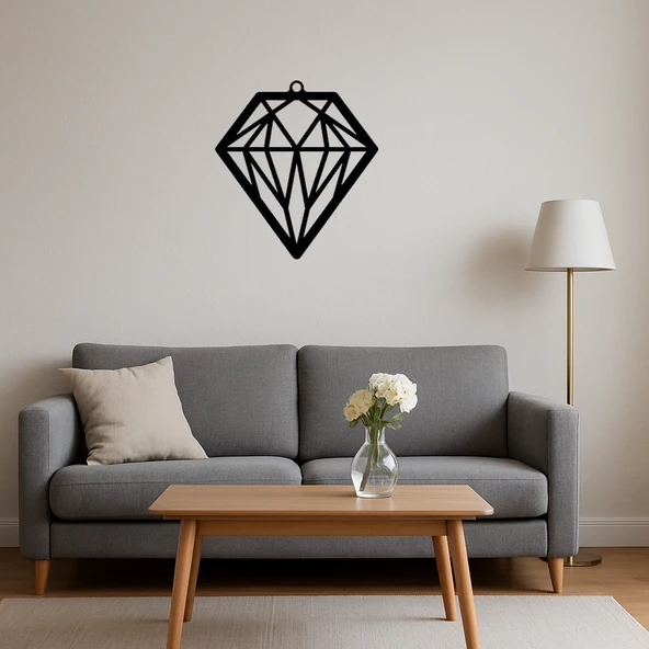 Elmas Geometrik Desenli Dekoratif Tablo - Resim 4