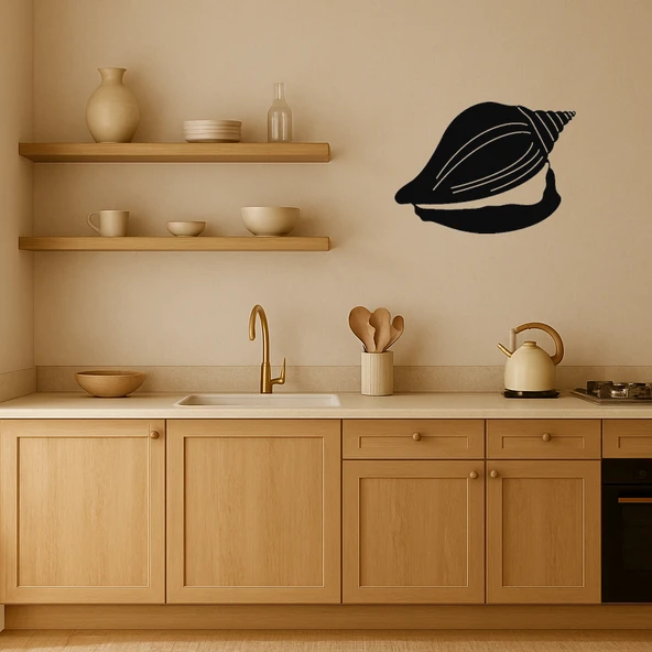 Deniz Kabukları Desenli Dekoratif Tablo - Resim 2