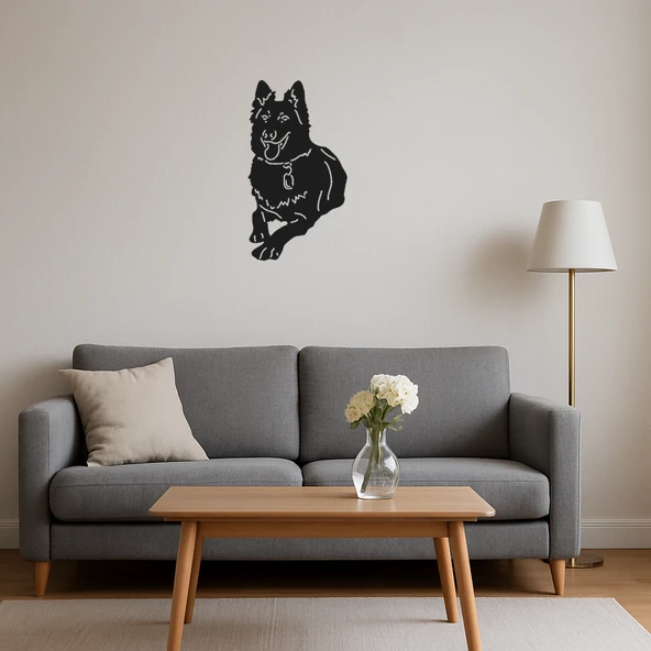 Modern Köpek Silüet Dekoratif Tablo - Resim 2