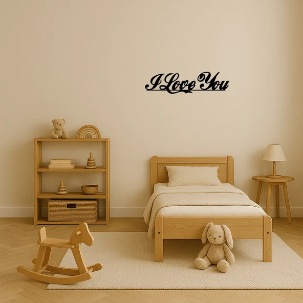 Sade ve Şık I Love You MDF Duvar Tablosu - Resim 4