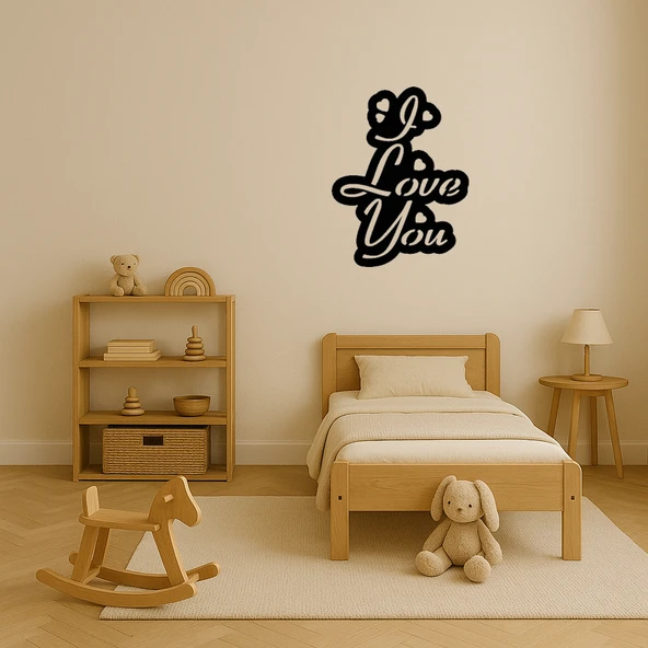I Love You Yazılı Dekoratif Tablo - Resim 3