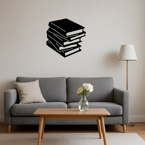 Kitap Seti Temalı MDF Dekoratif Tablo - Resim 4