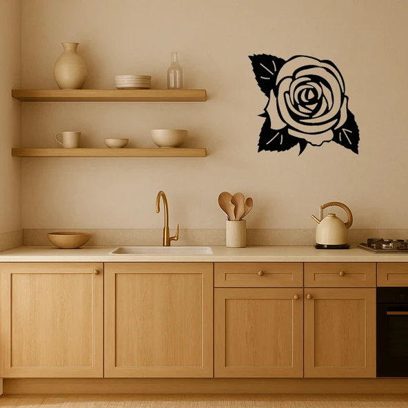 Minimalist Çiçek Tasarımlı Dekoratif Tablo - Resim 3