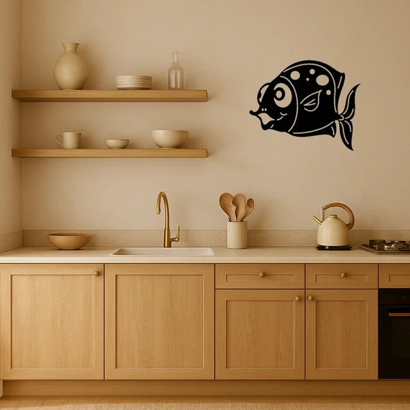 Deniz Balığı Tasarımlı Dekoratif Tablo - Resim 2