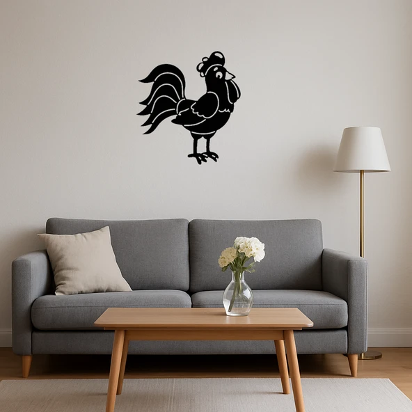 Tavuk Figürlü MDF Dekoratif Tablo - Resim 4