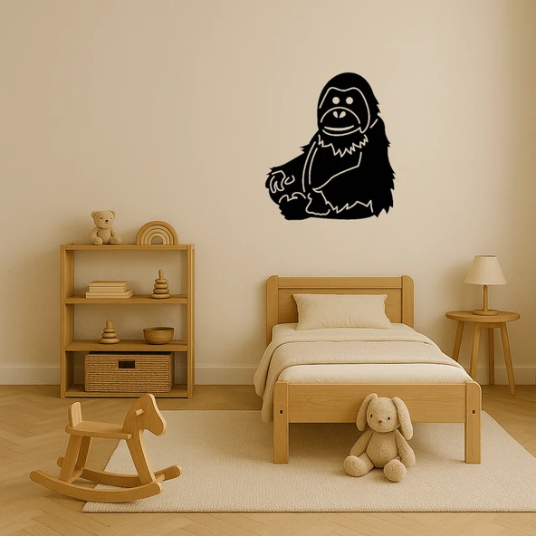 Orangutan Emoji MDF Dekoratif Tablo - Resim 3