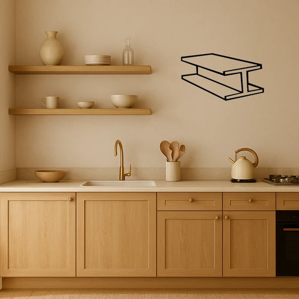 Çelik Çubuk Desenli MDF Dekoratif Tablo - Resim 2