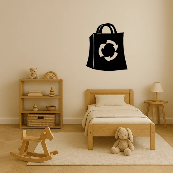 Dekoratif Geri Dönüşüm Çantası Tablo - Resim 3