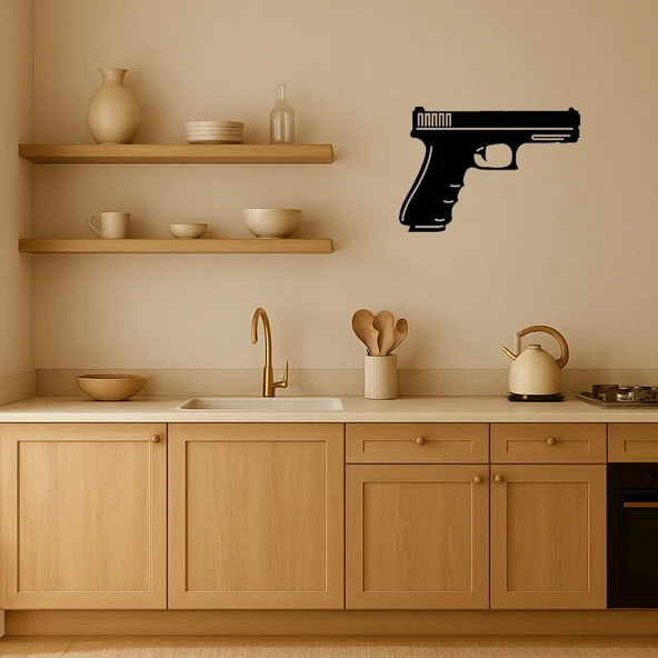 Dekoratif Polis Tabancası Tablo - Resim 2