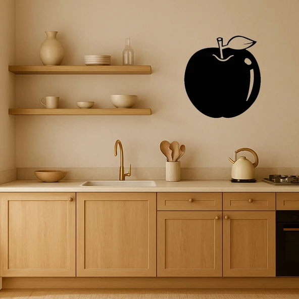 Yapraklı Elma Tasarımlı Dekoratif Tablo - Resim 2