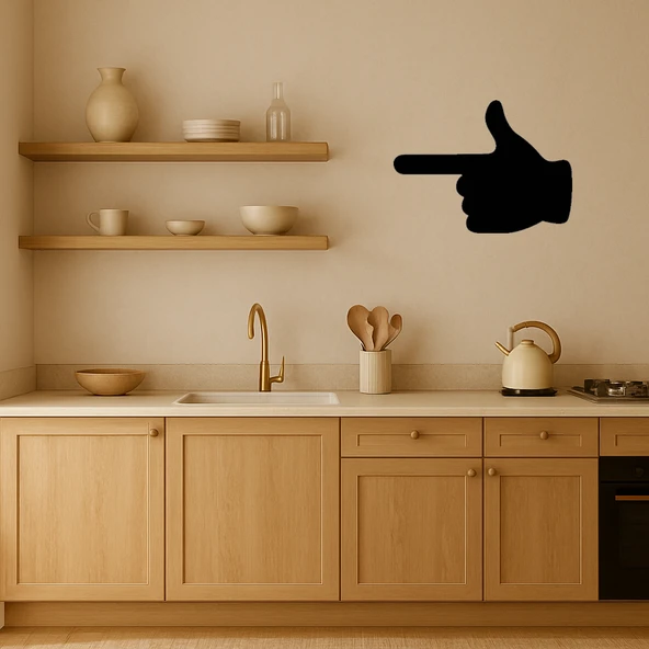 İşaret Eden El Tasarımlı MDF Dekoratif Tablo - Resim 2