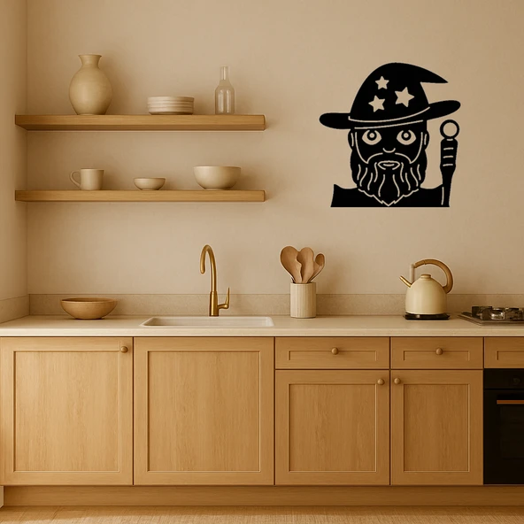 Büyücü Yaşlı Adam Emoji Dekoratif Tablo - Resim 2