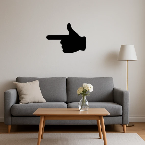 İşaret Eden El Tasarımlı MDF Dekoratif Tablo - Resim 4