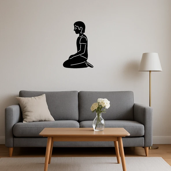 Diz Çöken Figür Dekoratif Tablo - Resim 4