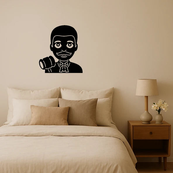 Yargıç Erkek Emoji Dekoratif Tablo ürün görseli