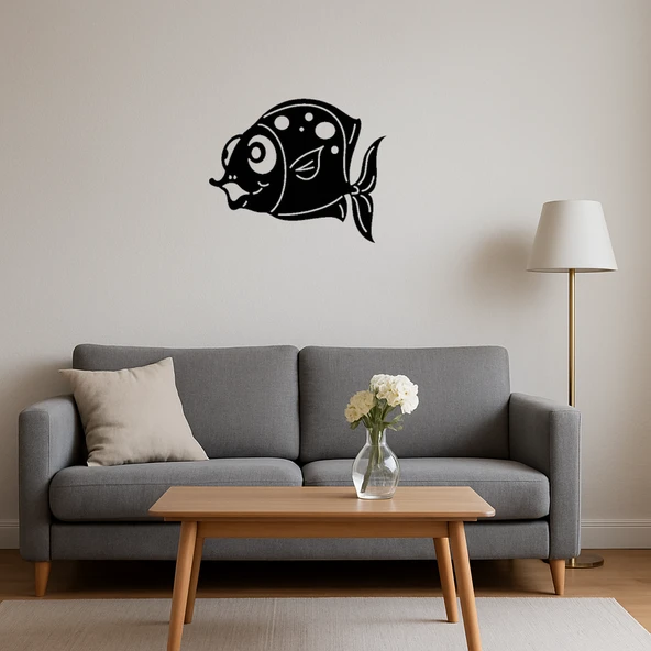 Deniz Balığı Tasarımlı Dekoratif Tablo - Resim 4