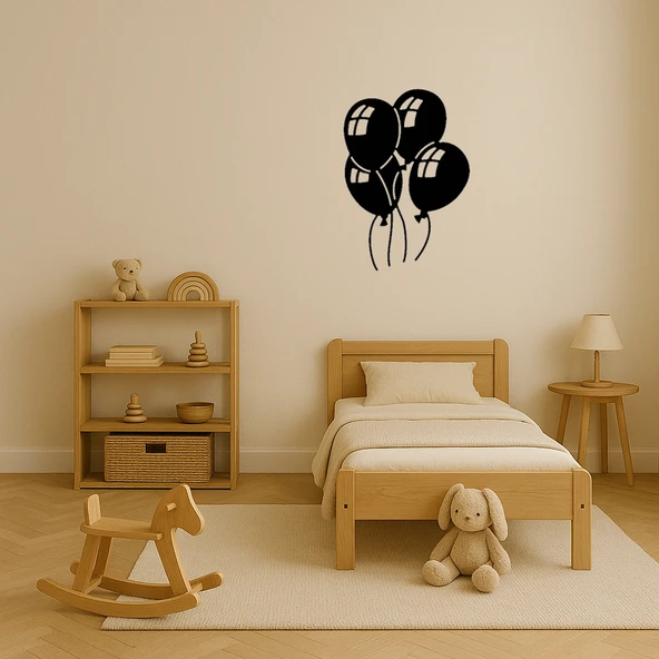 Balon Kutlaması Temalı MDF Dekoratif Tablo - Resim 3