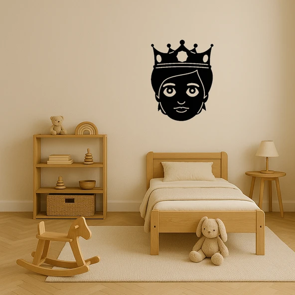 Taçlı Prenses Emoji Dekoratif Tablo - Resim 3