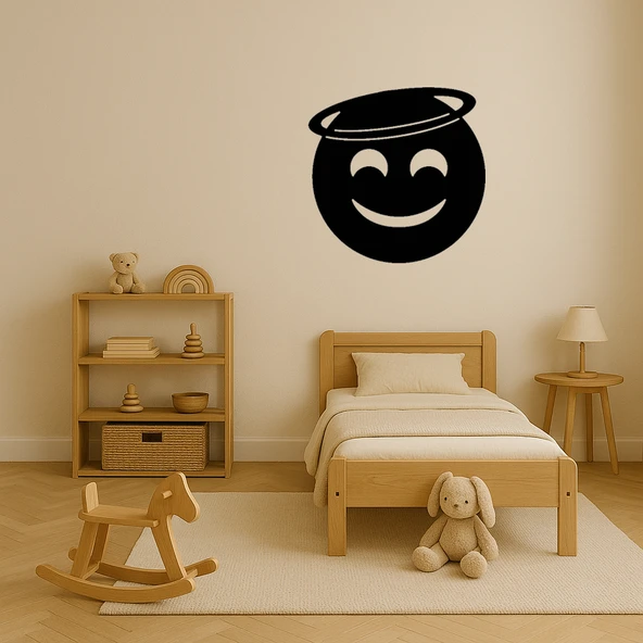 Melek Yüzlü Gülümseme Dekoratif Tablo - 3mm MDF - Resim 3