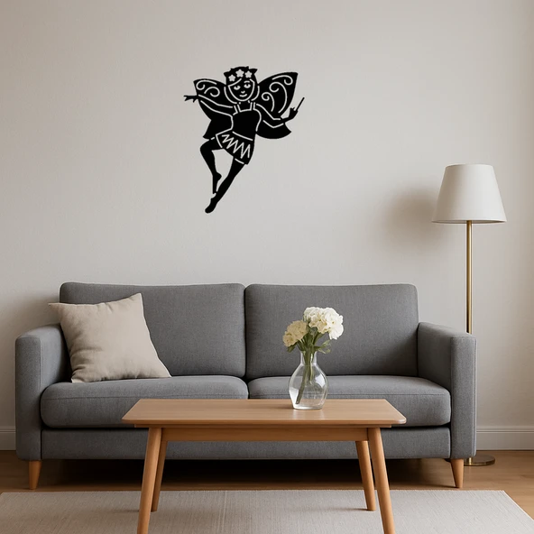 İç Mekan Dekoratif Peri Kadın Emoji Tablosu - Resim 4