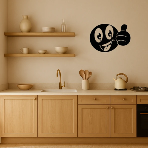 Başparmak Yükselten Emoji MDF Dekoratif Tablo - Resim 2