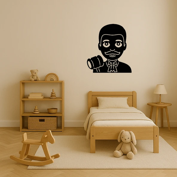 Yargıç Erkek Emoji Dekoratif Tablo - Resim 3