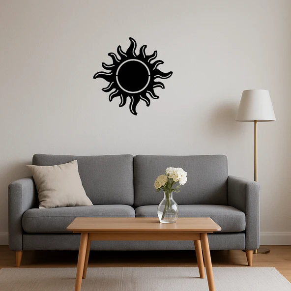 Güneş Motifli MDF Dekoratif Tablo - Resim 4