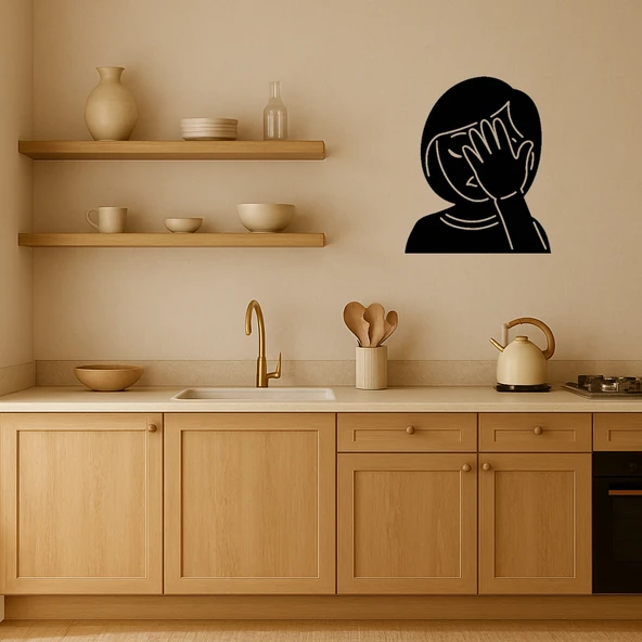 İç Mekan Dekoratif Facepalming Kız Emoji Tablosu ürün görseli