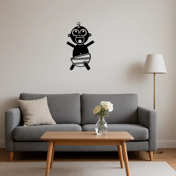 Oynayan Mutlu Bebek İç Mekan Dekoratif Tablo - Resim 3