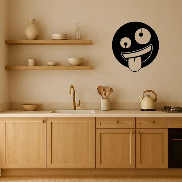 Çılgın Yüz Emoji MDF Dekoratif Tablo - Resim 2