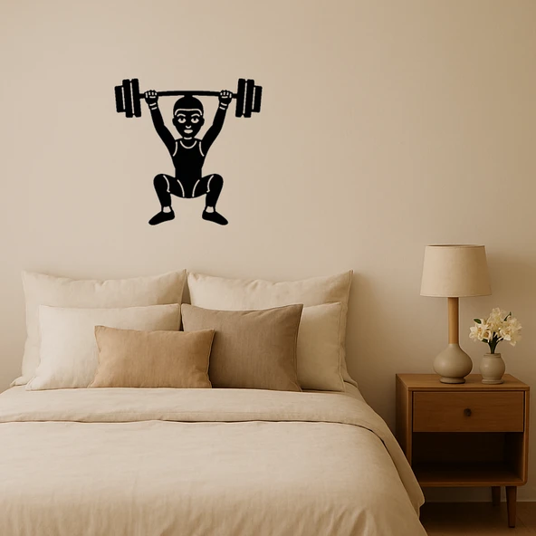 Ağırlık Kaldıran Erkek Emoji Dekoratif Tablo ürün görseli