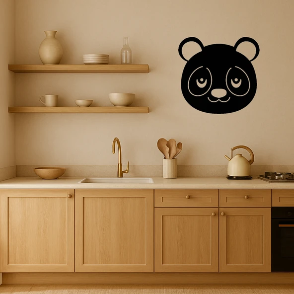 Panda Yüzü MDF Dekoratif Tablo - Resim 2