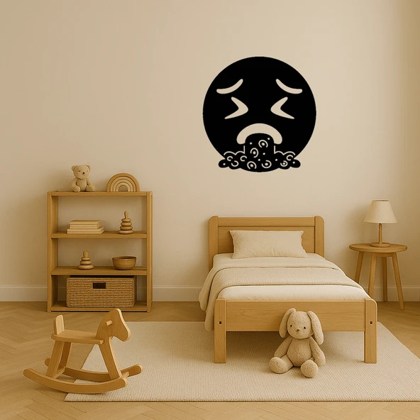 Kusma Emojisi MDF Mizahi Tablo - Resim 3