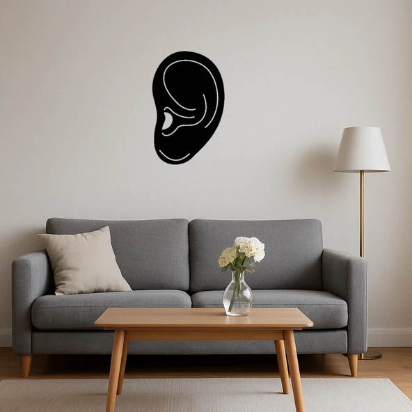 Minimal Kulak Tasarımlı Dekoratif Tablo - Resim 3