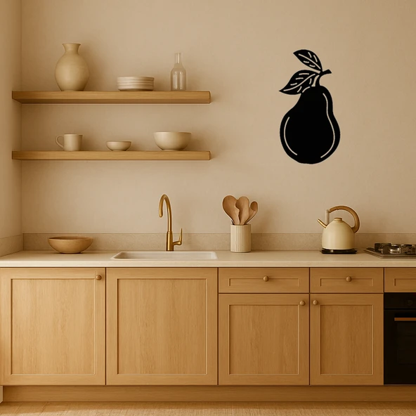 Armut ve Yaprak Desenli Dekoratif Tablo - Resim 2