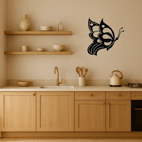 Kelebek Motifli MDF Dekoratif Tablo - Resim 2