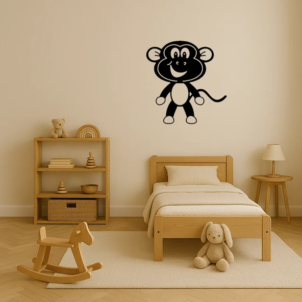 Ahşap Dekoratif Maymun Tablosu - Resim 3