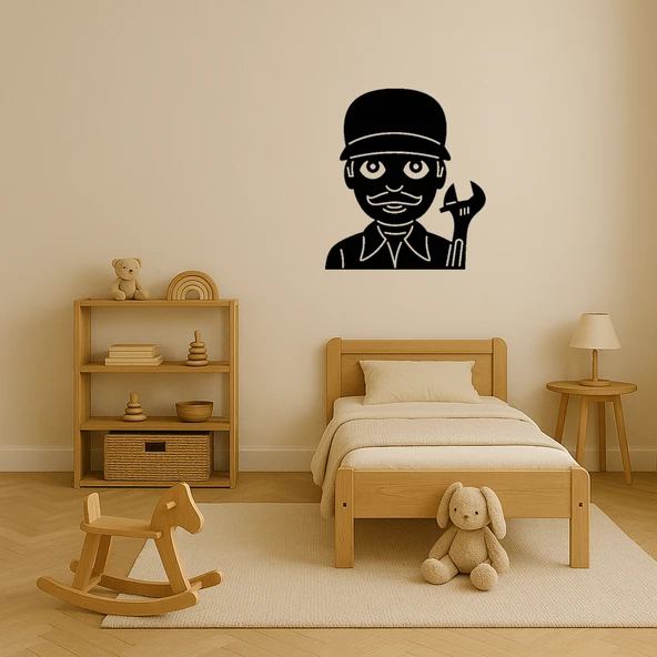 Tamirci Erkek Emoji Dekoratif Tablo - Resim 3