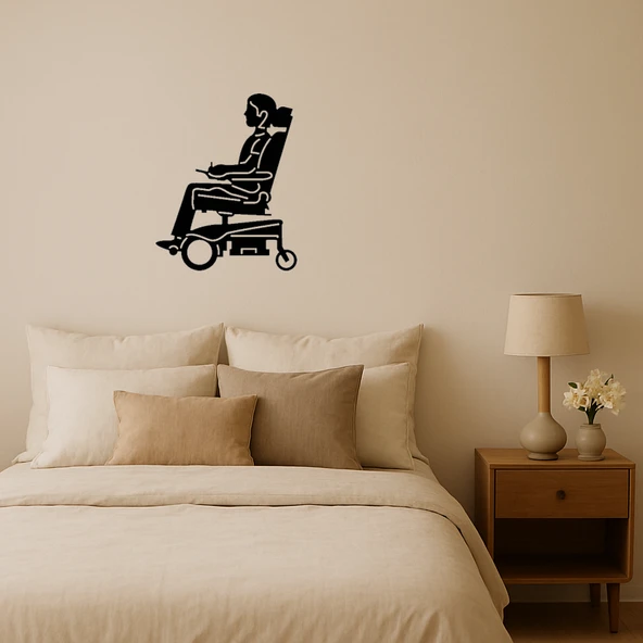 Motorlu Tekerlekli Sandalye Dekoratif Tablo ürün görseli