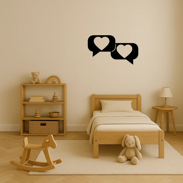 Kalpler ve Mesaj Dekoratif Tablo - Resim 3