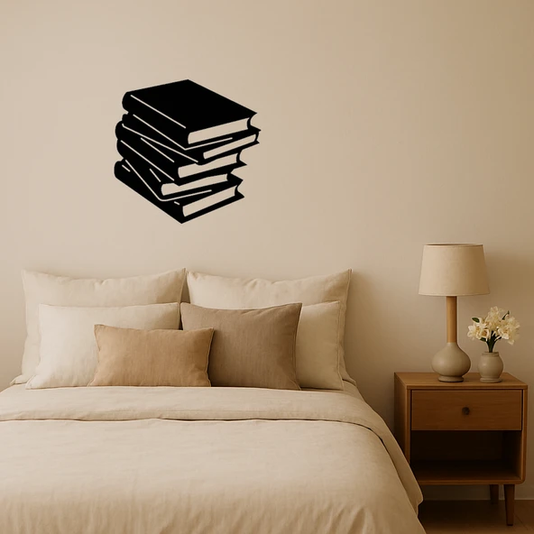 Kitap Seti Temalı MDF Dekoratif Tablo ürün görseli