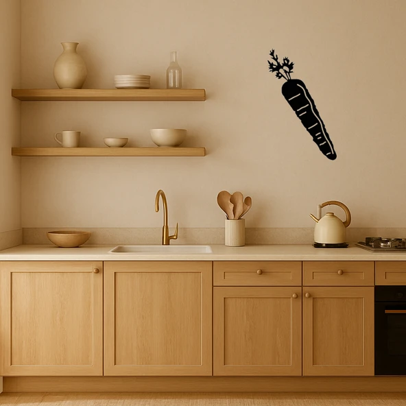 Havuç ve Kök Motifli MDF Dekoratif Tablo - Resim 2