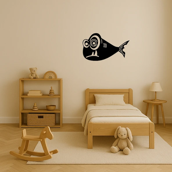 Komik Balıklar İç Mekan Dekoratif Tablo - Resim 3