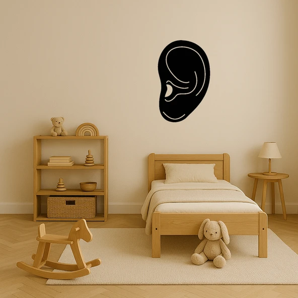 Minimal Kulak Tasarımlı Dekoratif Tablo - Resim 2