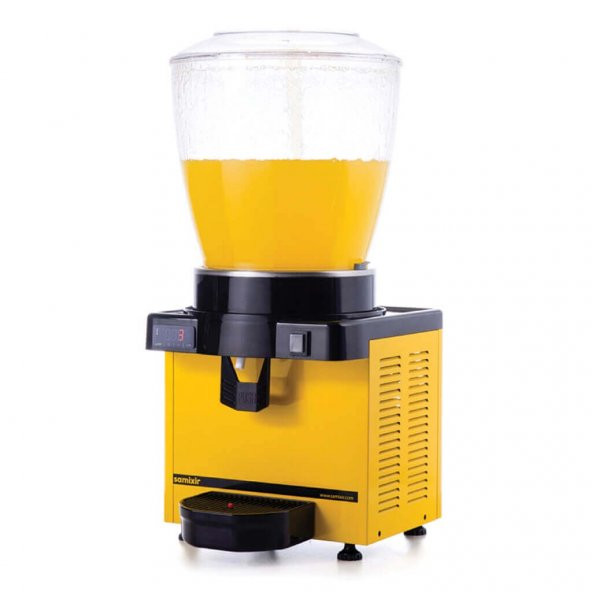 Şerbetlik-22 litre soğuk içecek dispenseri-fıskiyeli-dijital-sarı
